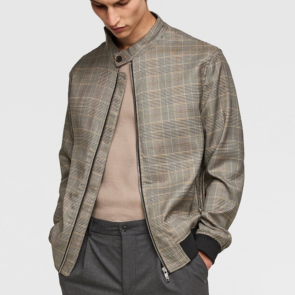 NWOT zara CHECKERED JACKET
